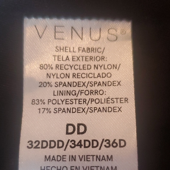 VENUS Black Bikini Top. 36D - Picture 4 of 5